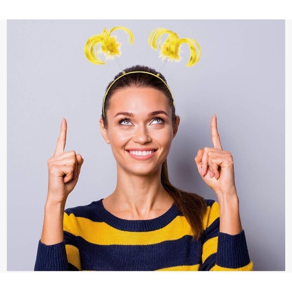 3 Pieces Ponytails Headband Faux Feather Ponytails Headband Halloween Costume